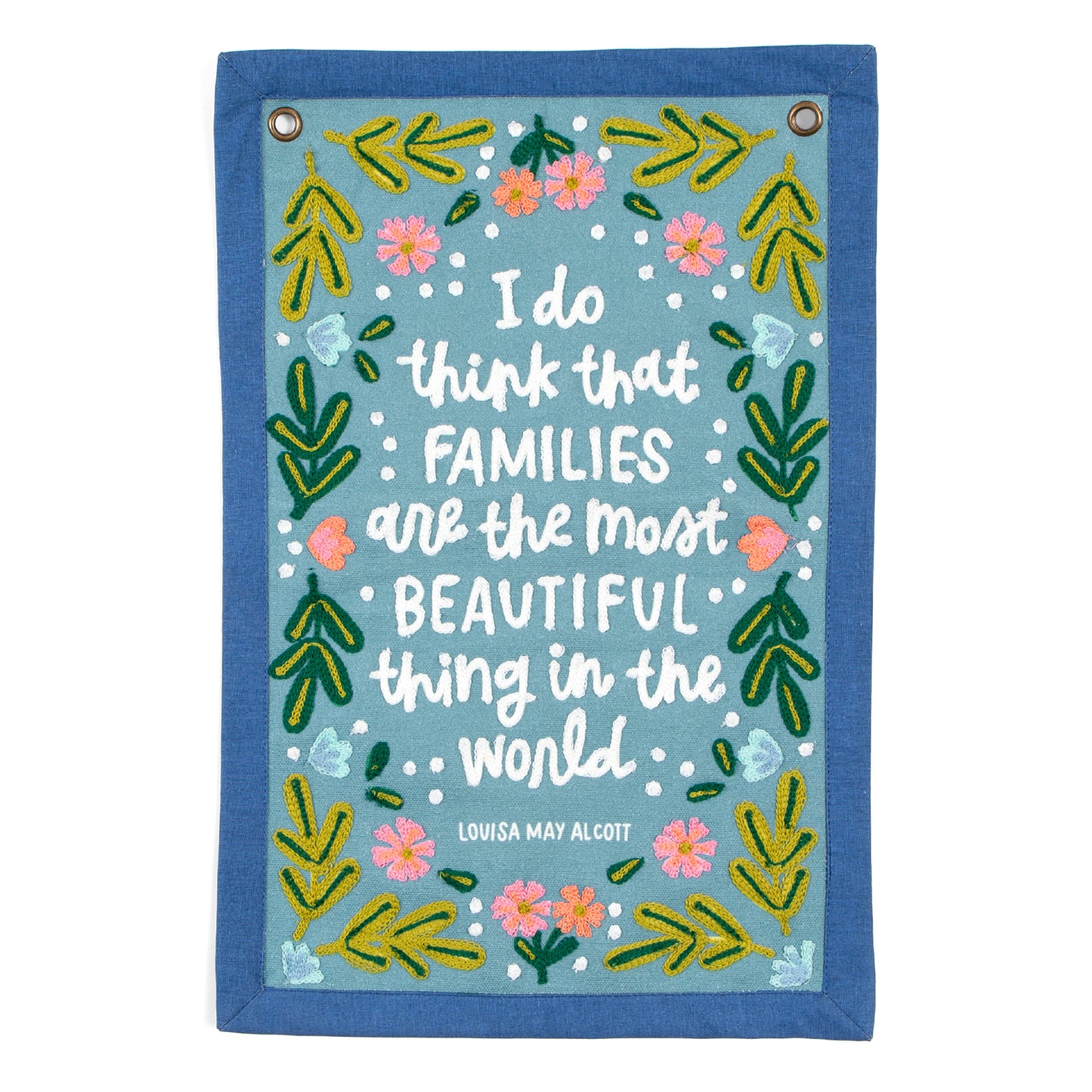 Families Little Women Embroidered Canvas Banner