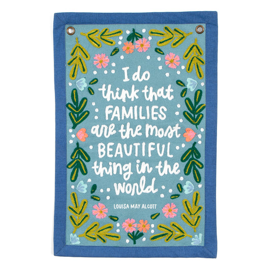 Families Little Women Embroidered Canvas Banner