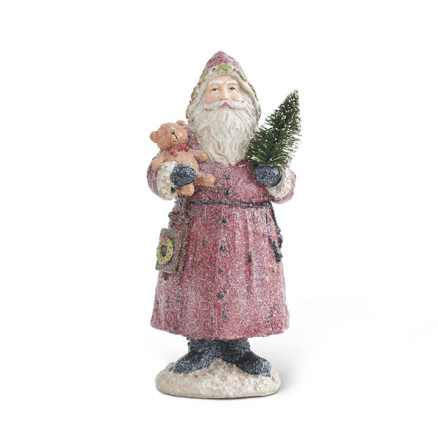 Vintage Glittered Santa