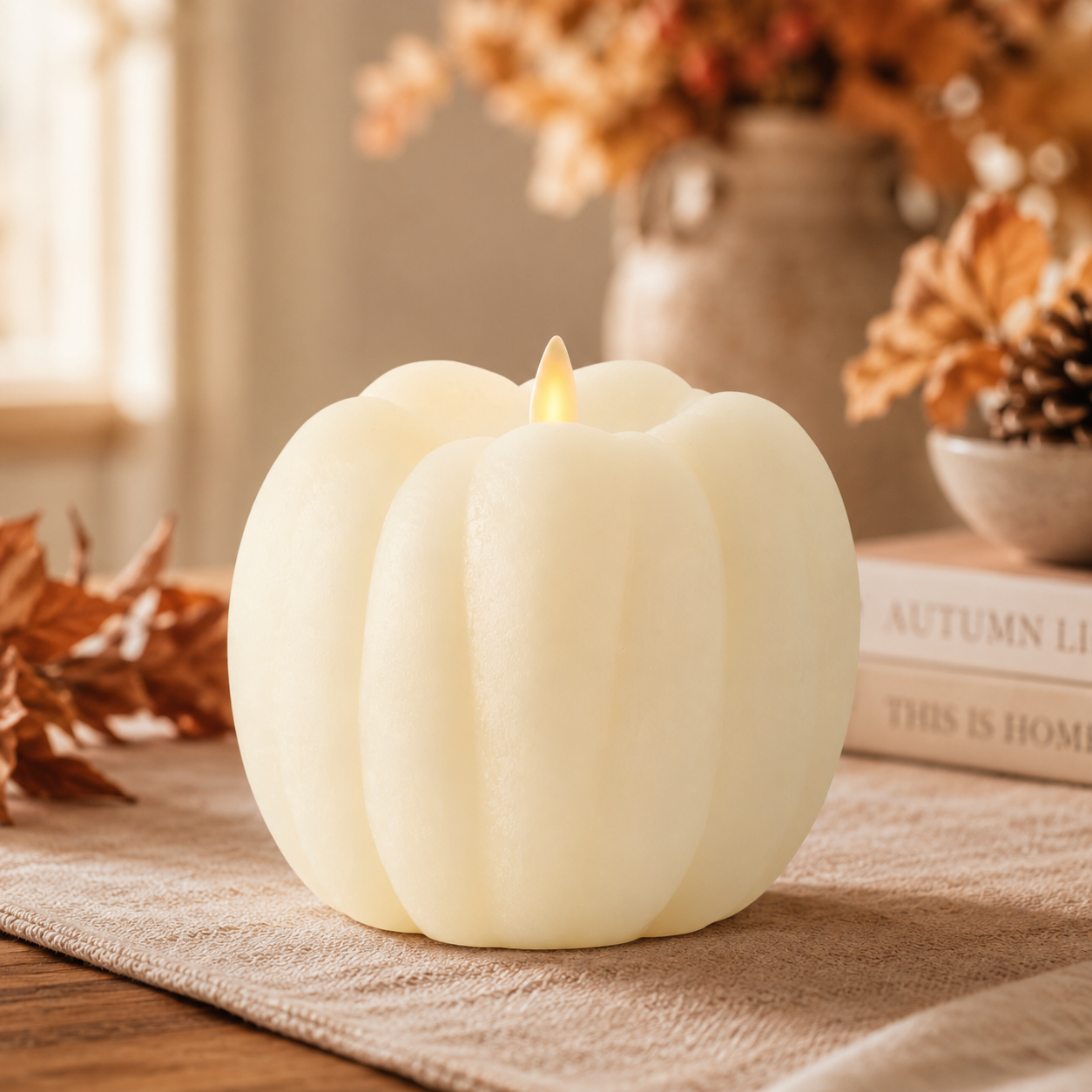 4.5" Pumpkin Luminara Flameless Candle