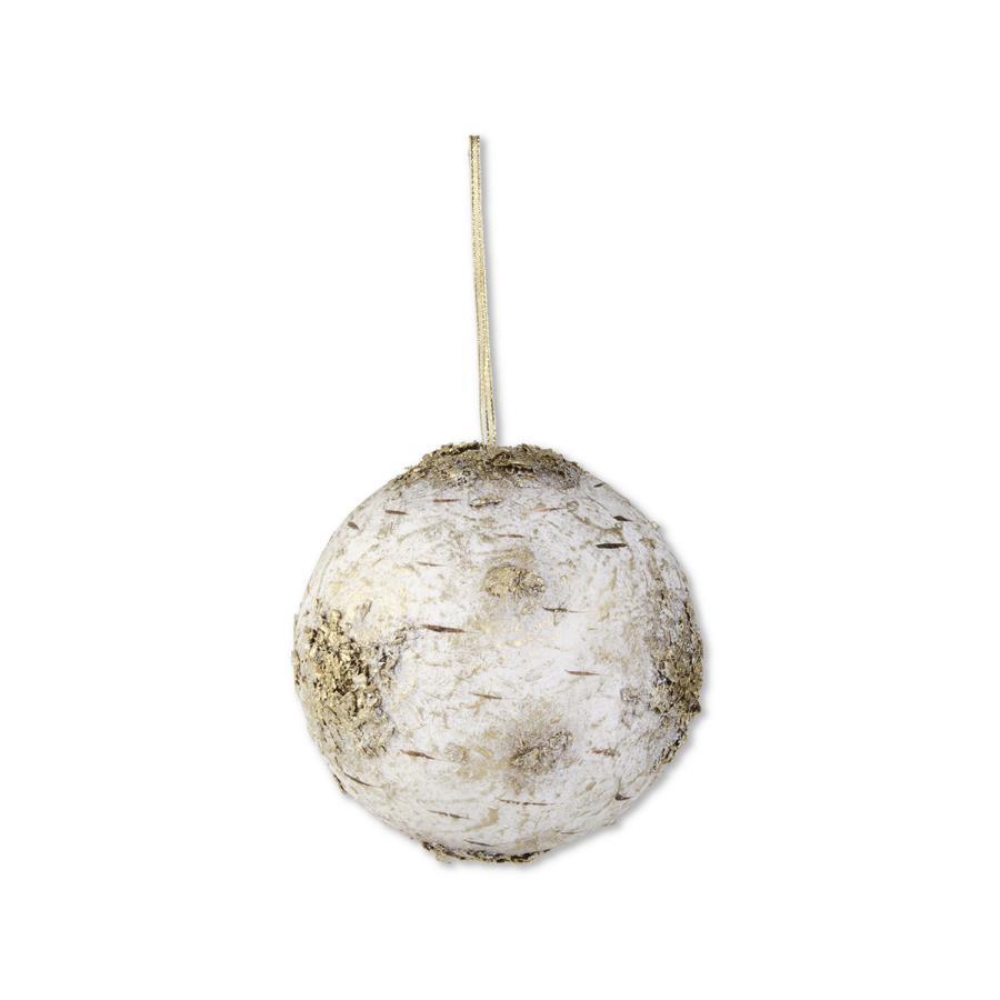 Gold Washed Birch Ball Ornament