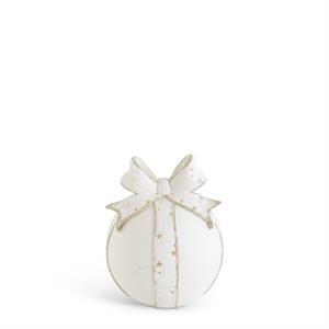 Cutout White Porcelain LED Tabletop Ornament w/Timer