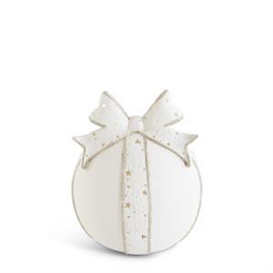 Cutout White Porcelain LED Tabletop Ornament w/Timer