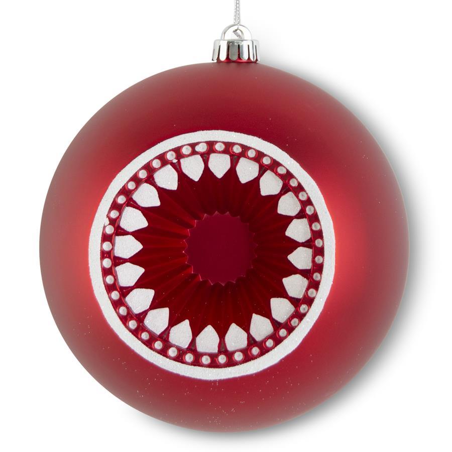 Red & White Shatterproof Ornament