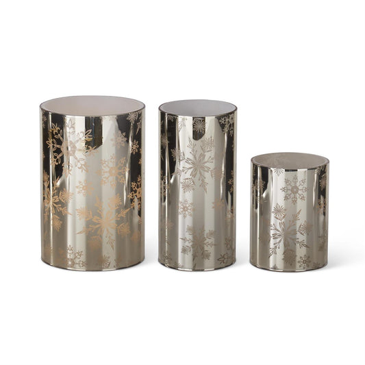 old Mirrored LED Candles w/Timer