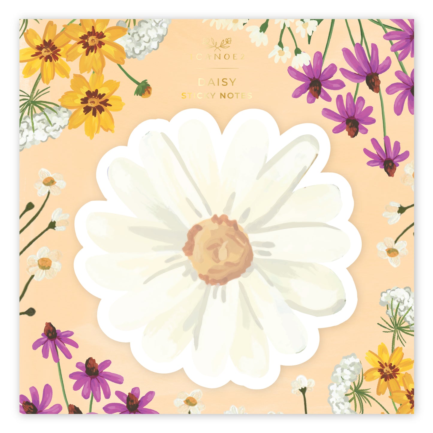 Vintage Blooms Daisy Sticky Notes
