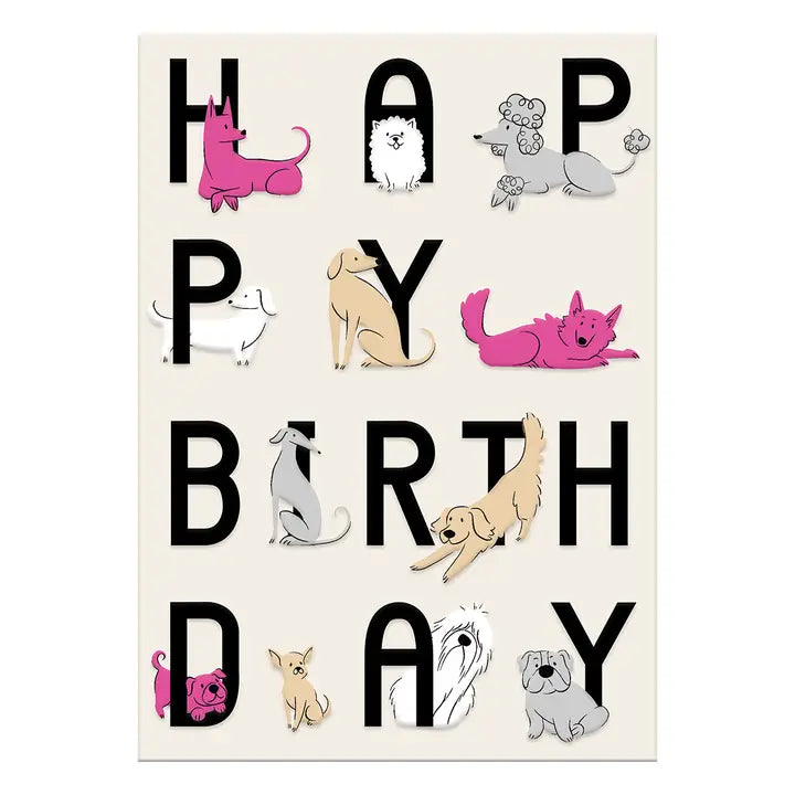 Greeting Card Birthday Dogs