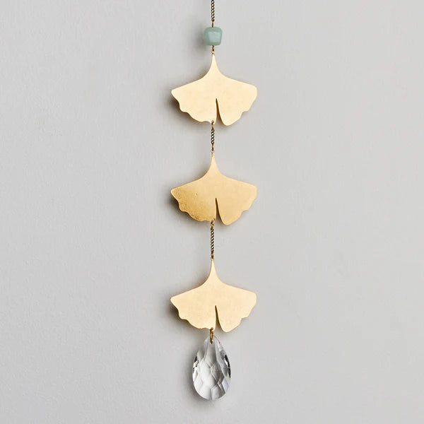 Botanical Leaf/Amazonite Suncatcher