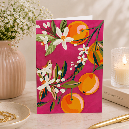 Greeting Card Blank Bright Citrus
