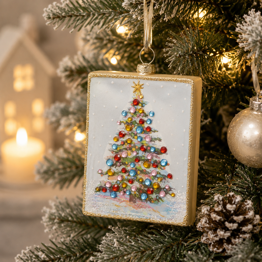 4.25" Sugarplum Tree Rectangle Ornament
