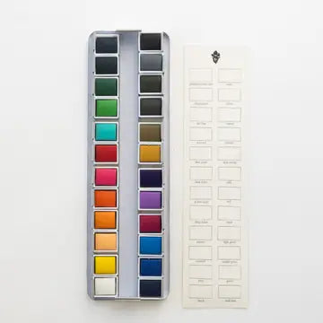 24 Color Watercolor Paint Palette