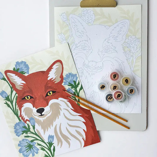 Fox with Chicory Paint by Number Kit