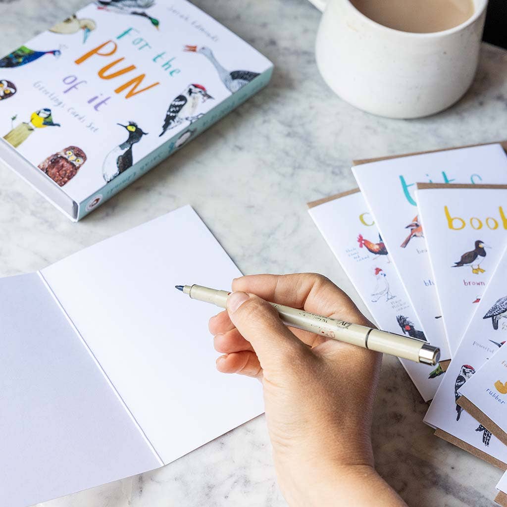 Boxed Set of 8 Bird Pun Cards