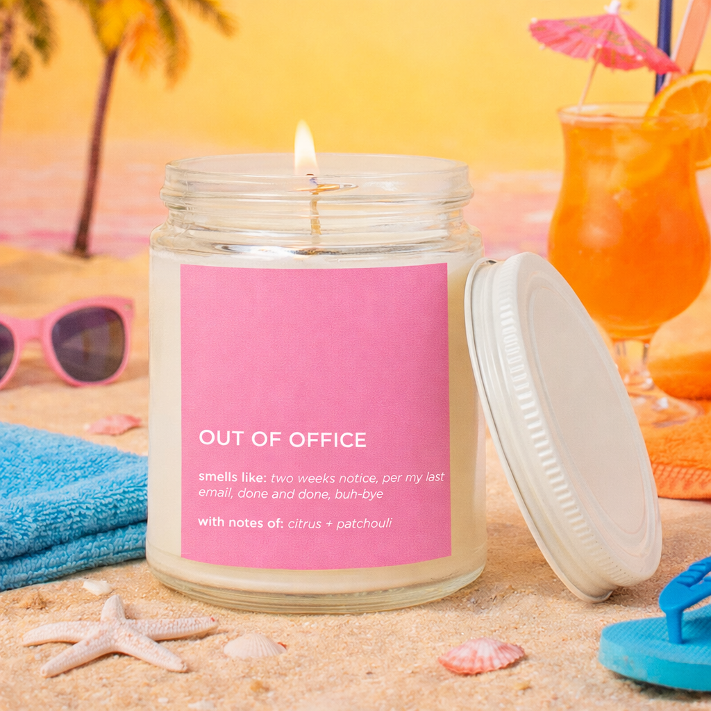 Candle Jar w/Lid - Out of Office