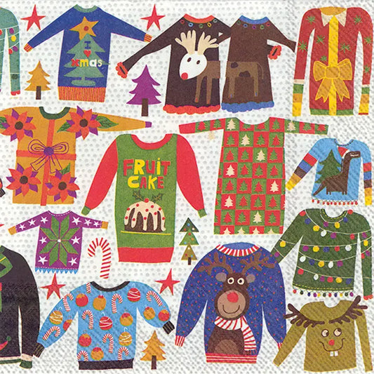 Paper Cocktail Napkins 20 Ct Ugly Christmas Sweater