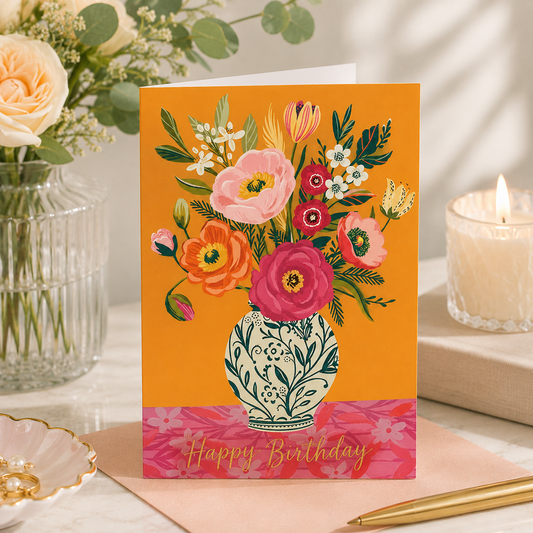 Greeting Card Blank Vase