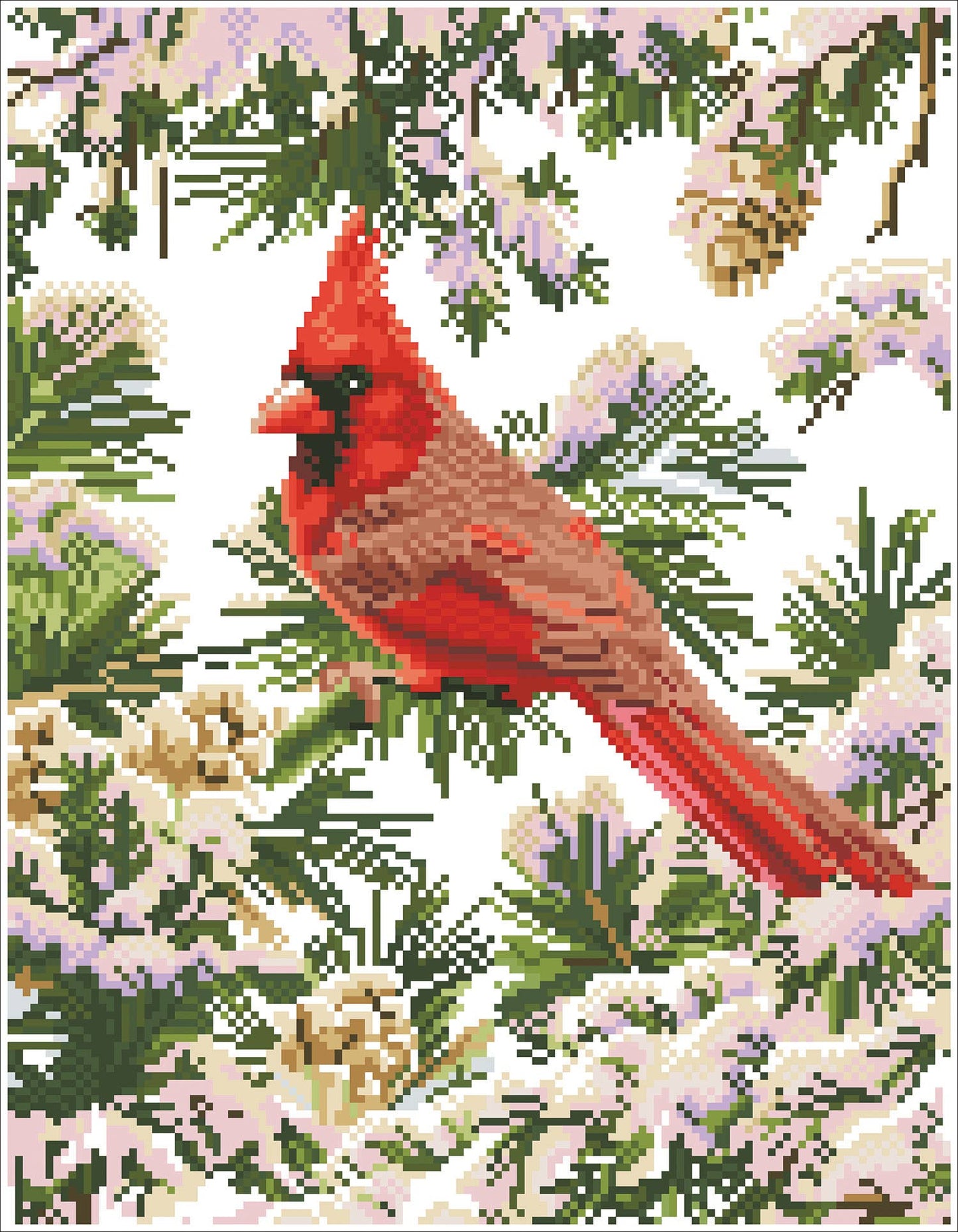 Good Fortune Cardinal Diamond Art