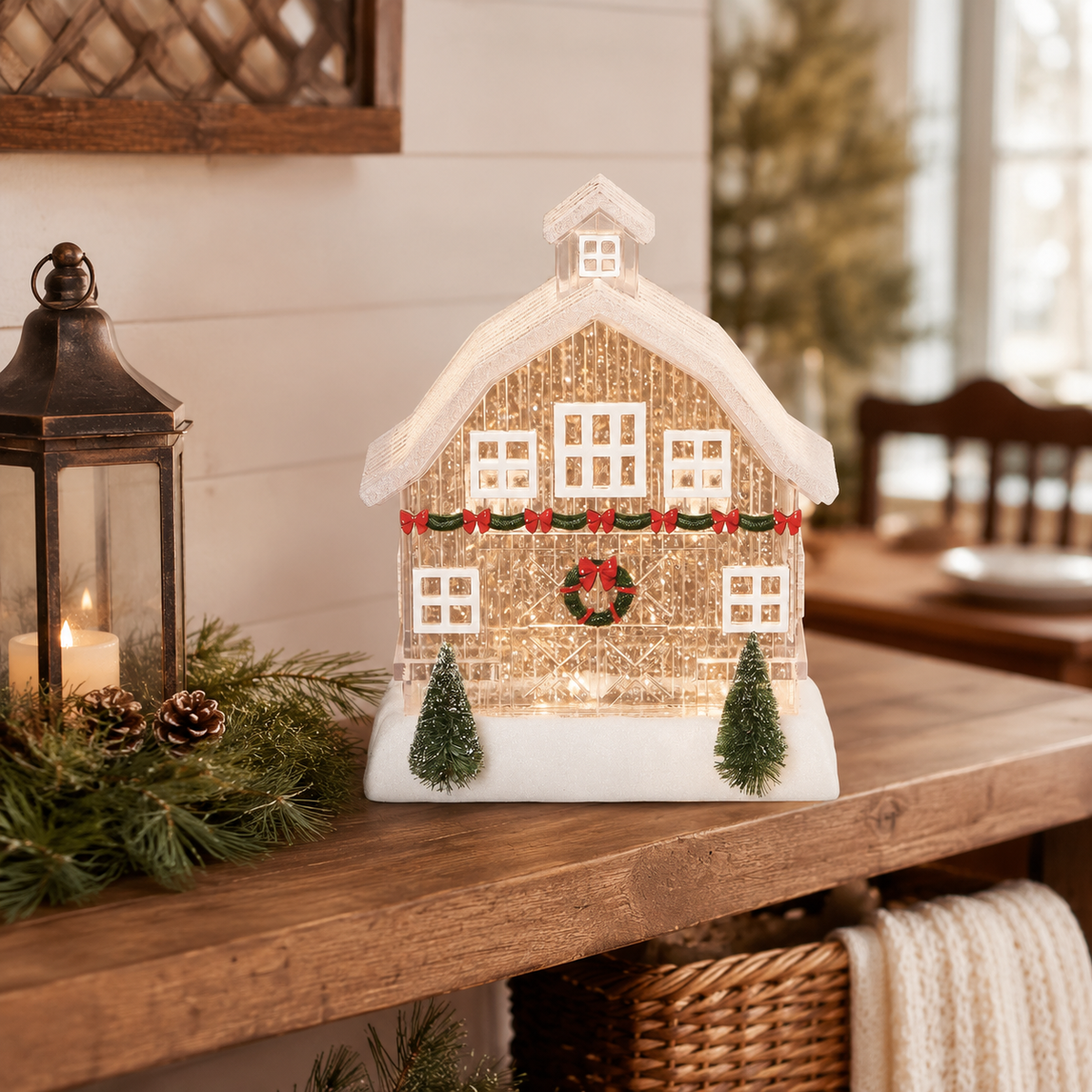 Confetti Lites Lighted Swirl Clear Barn