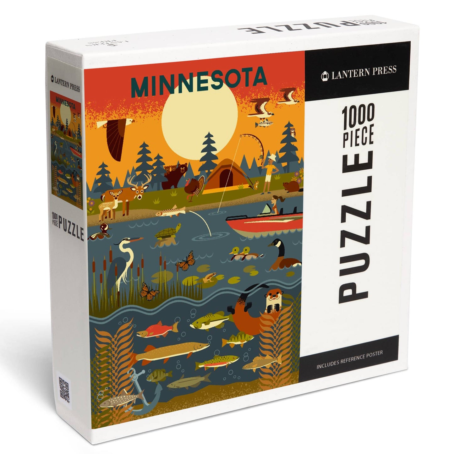 1000 PIECE PUZZLE Minnesota, Geometric, Lake & River