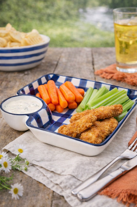 Grid Dip n' Dish Plate