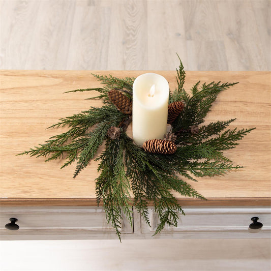 Candle Ring - Draping Cedar