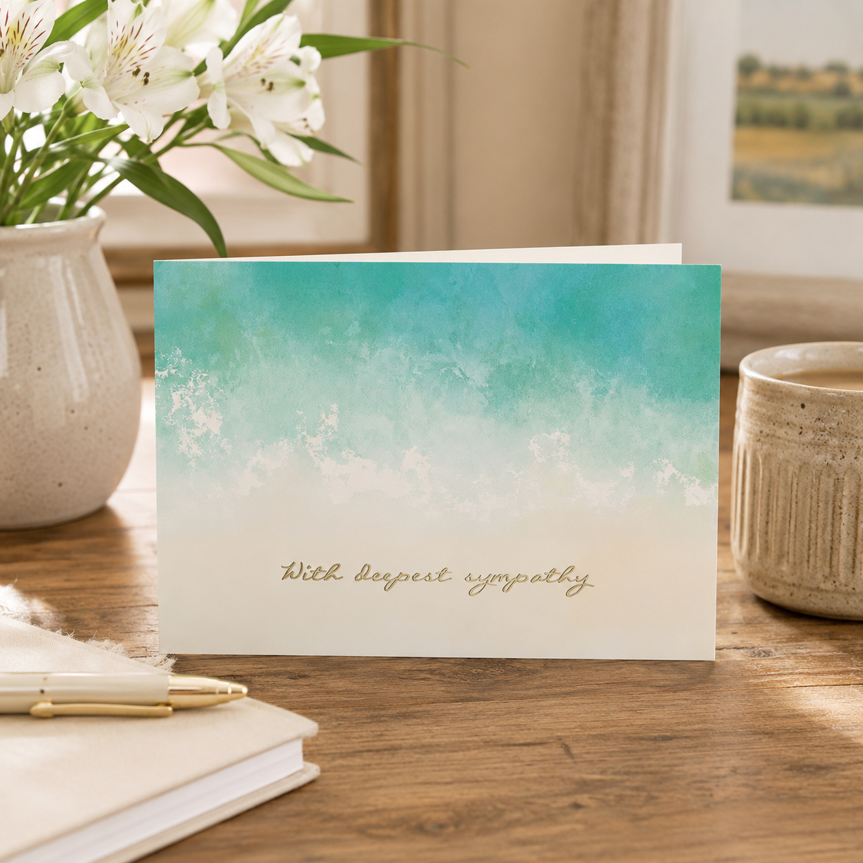 5X7 Greeting Card Ocean Sympathy