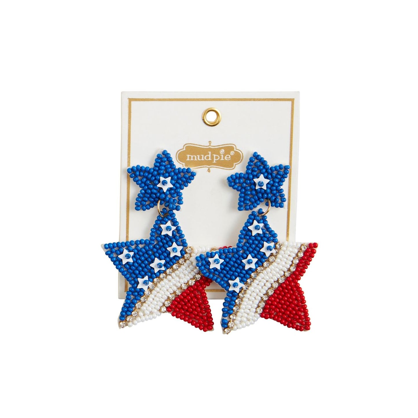 4th of July Beaded Earrings