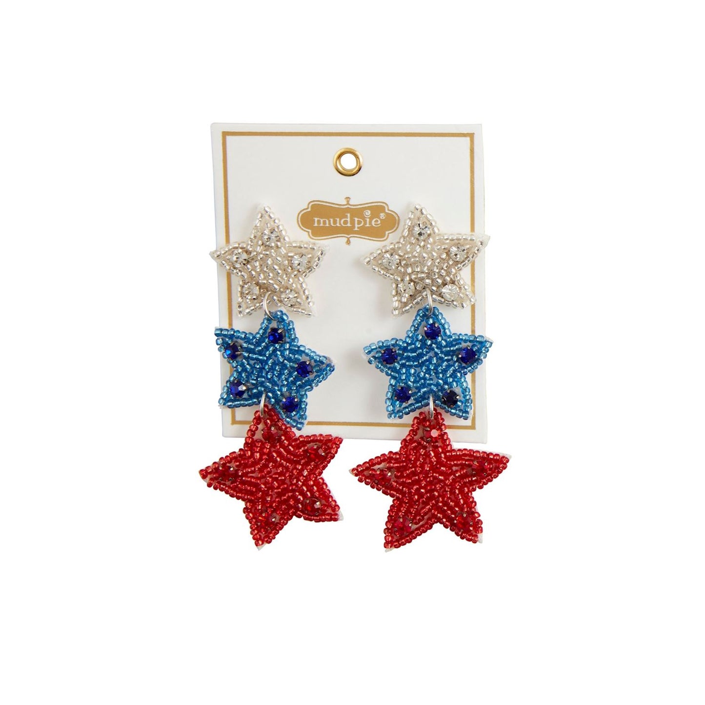 4th of July Beaded Earrings