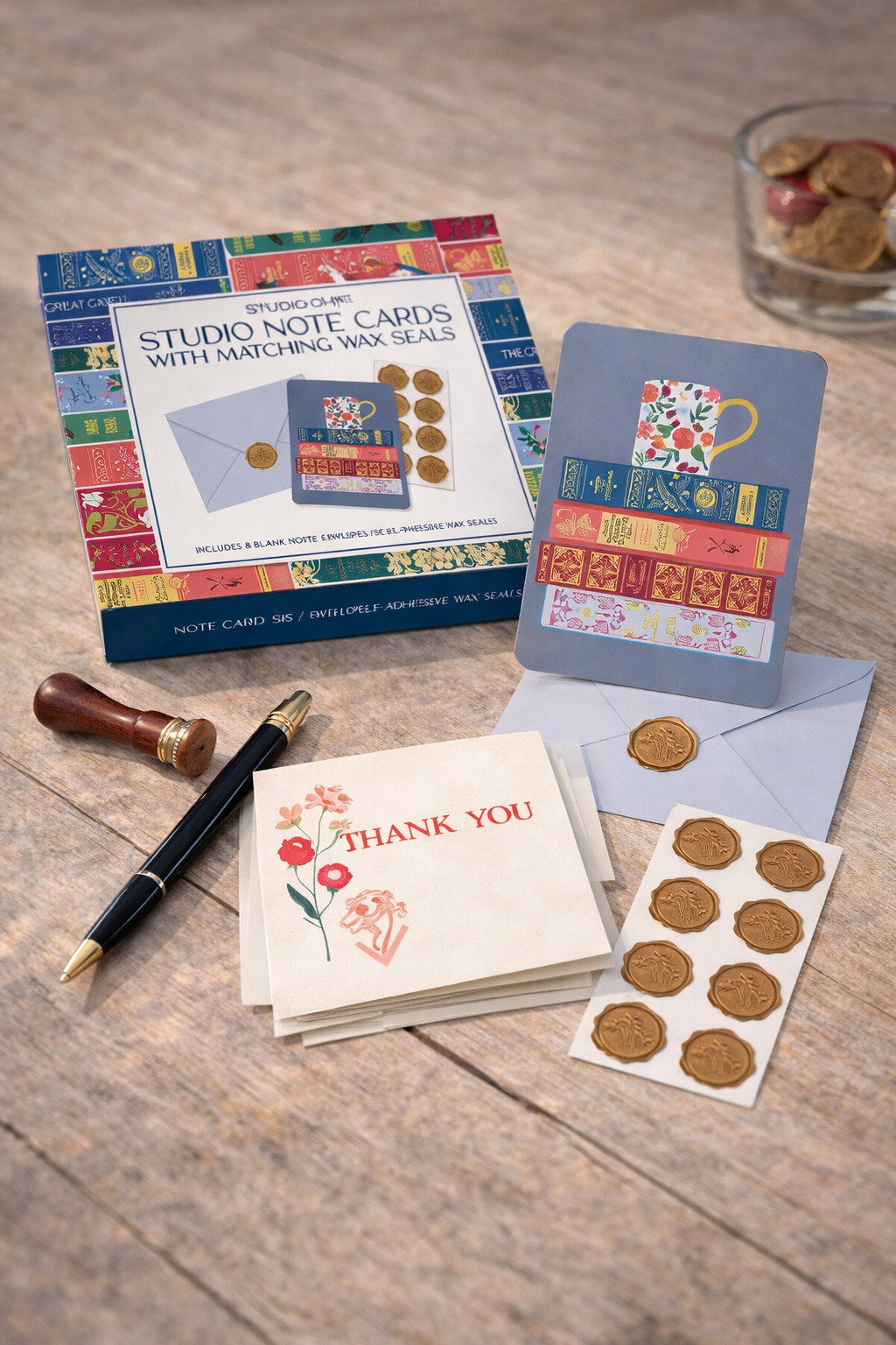 Fully Booked Studio Note Card Set with Matching Wax Seals