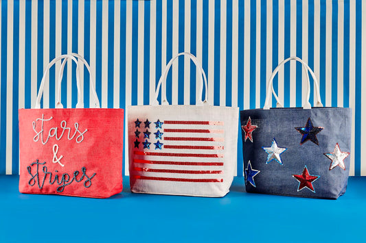 4th of July Sparkle Totes