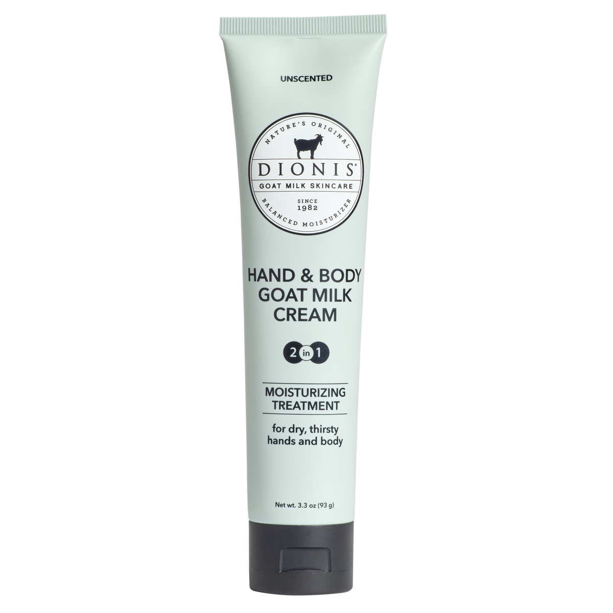 Dionis Unscented Hand & Body Goat Milk Cream, 3.3 oz