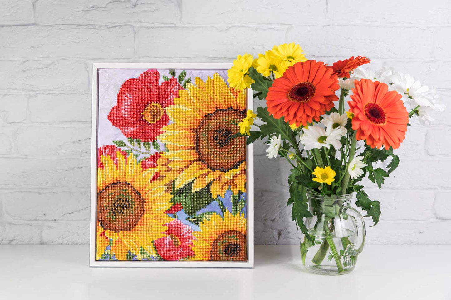 Poppies & Sunflowers Diamond Art