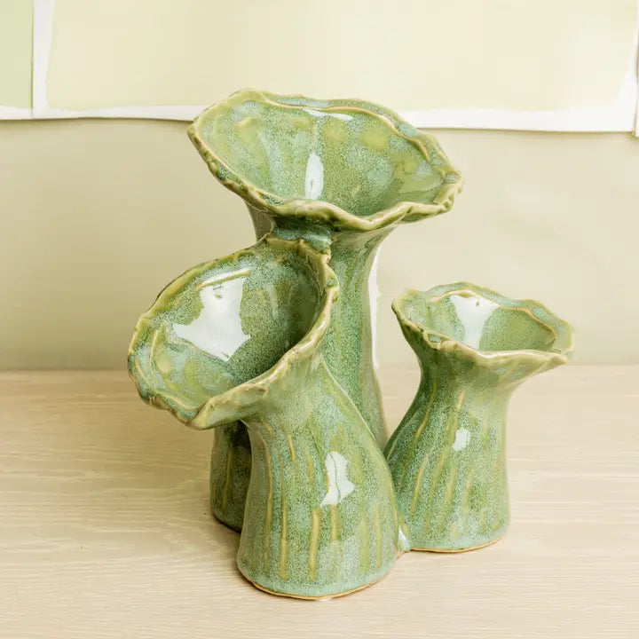 Soft Green Anemones Vase
