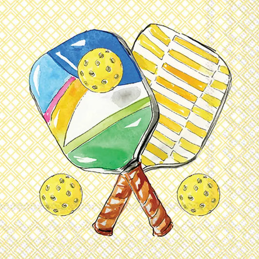 Paper Cocktail Napkins 20ct Pickleball Pair Rosanne Beck