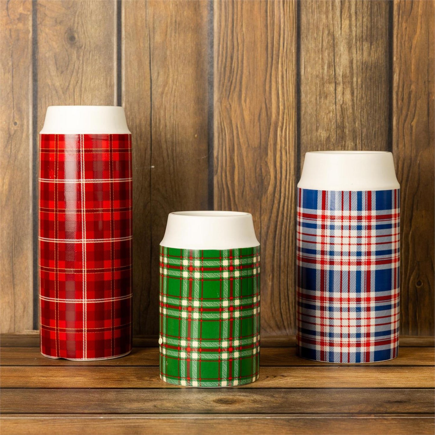 Vase - Thermos Inspired Plaid