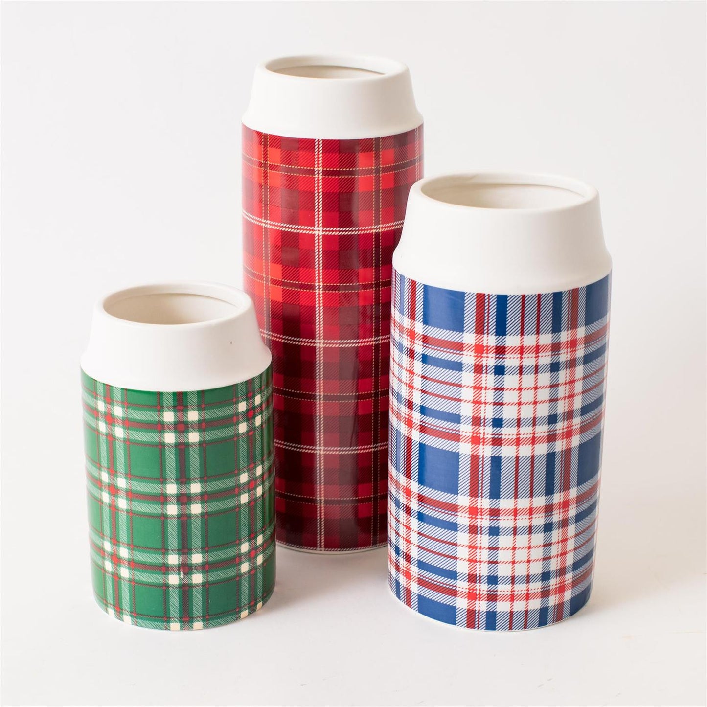 Vase - Thermos Inspired Plaid