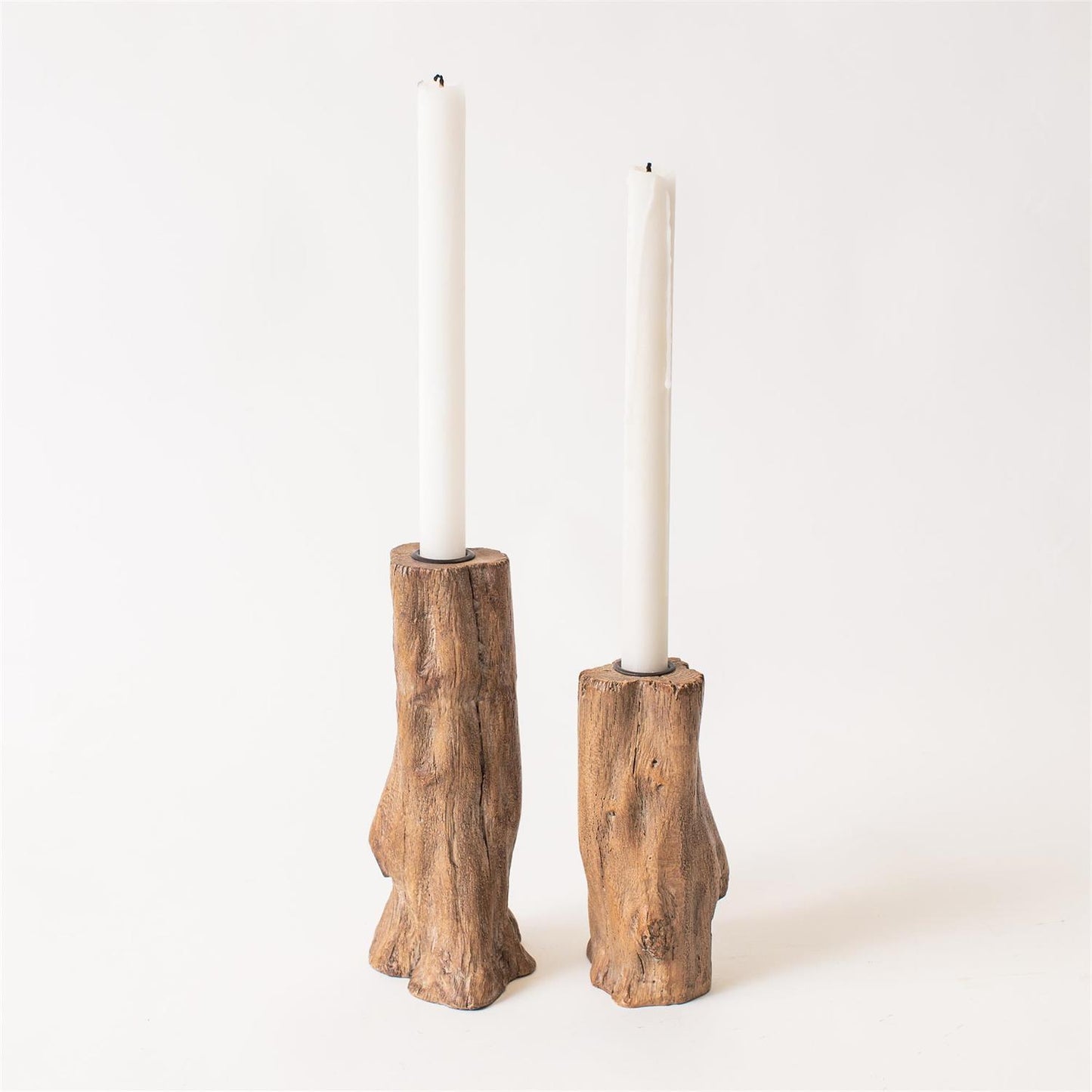 Taper Holder - Tree Stump