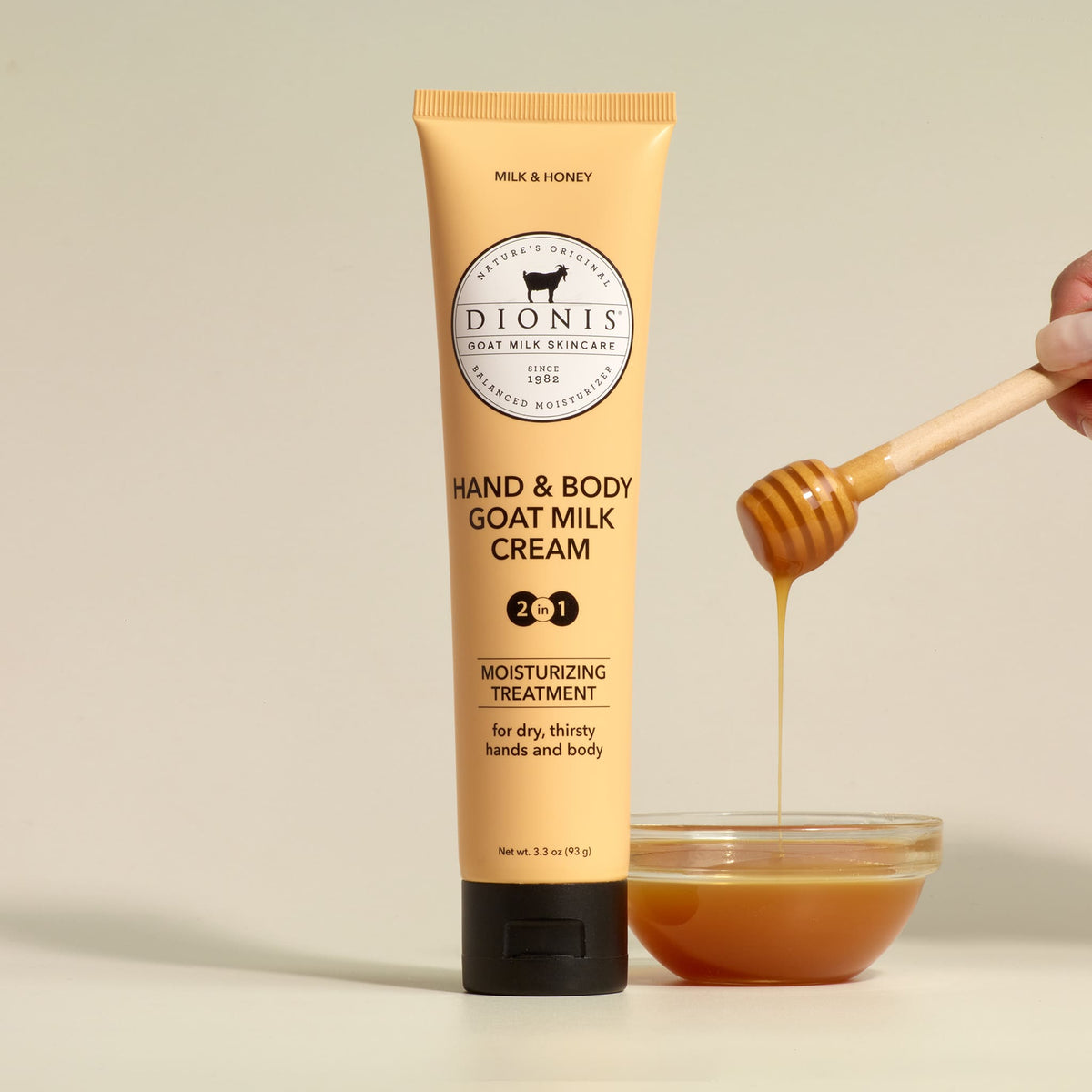 Dionis Milk & Honey Hand & Body Goat Milk Cream, 3.3 oz