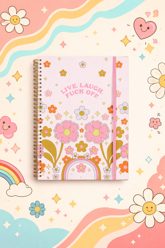 Daisy Lane Notebook – “Live Laugh F*ck Off” Floral Journal