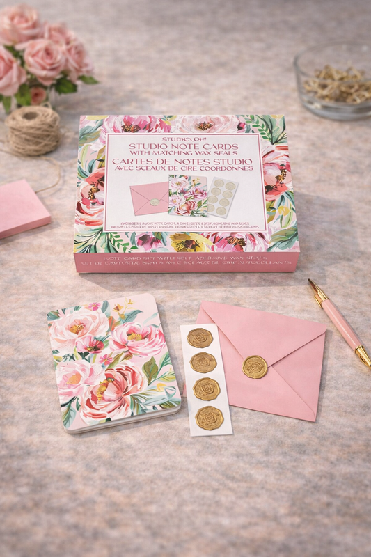 Bella Flora Studio Note Cards with Matching Wax Seals