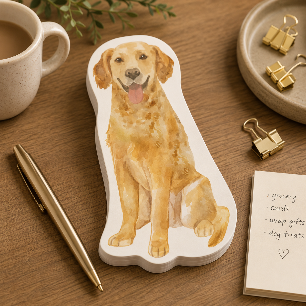 Sporting Goods Dogs Die-Cut Notepad