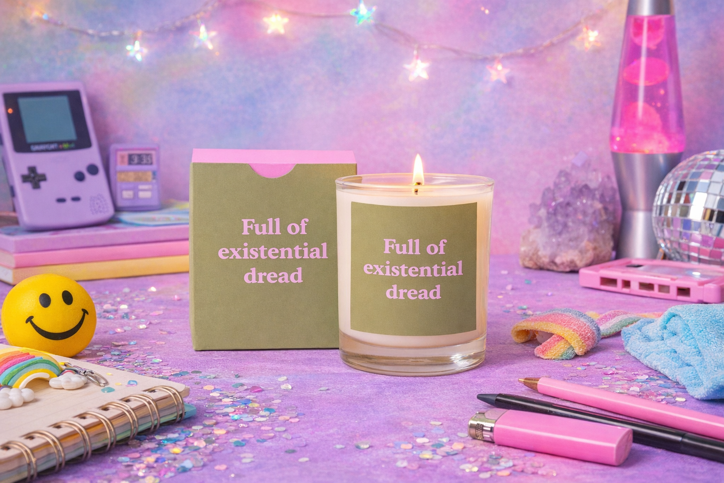Existential Dread Rocks Candle