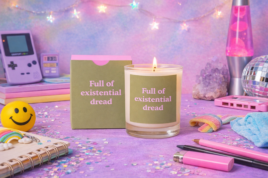 Existential Dread Rocks Candle