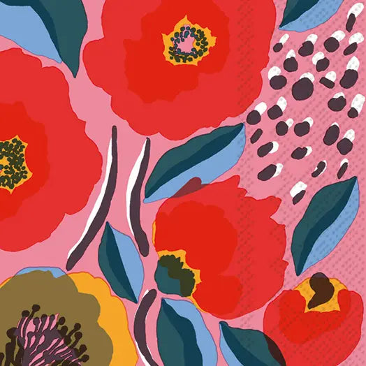 Paper Guest Towels 16 Ct Rosarium Rose Marimekko