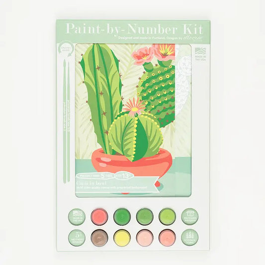 Cacti in Bowl Paint by Number Kit