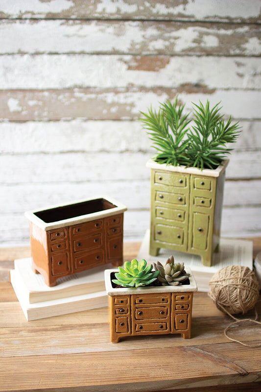 Ceramic Chest of Drawers Planter