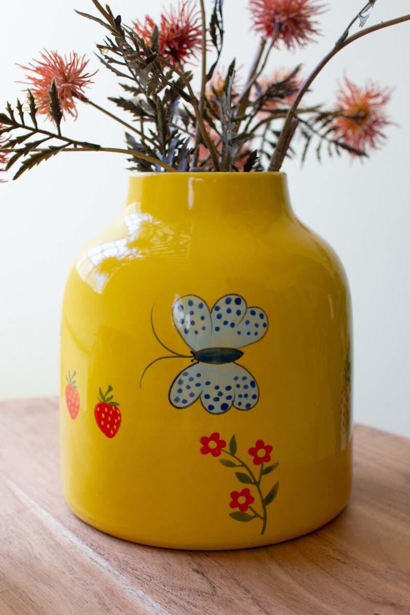 Yellow Ceramic Vases