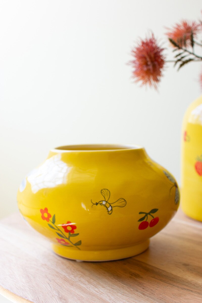 Yellow Ceramic Vases