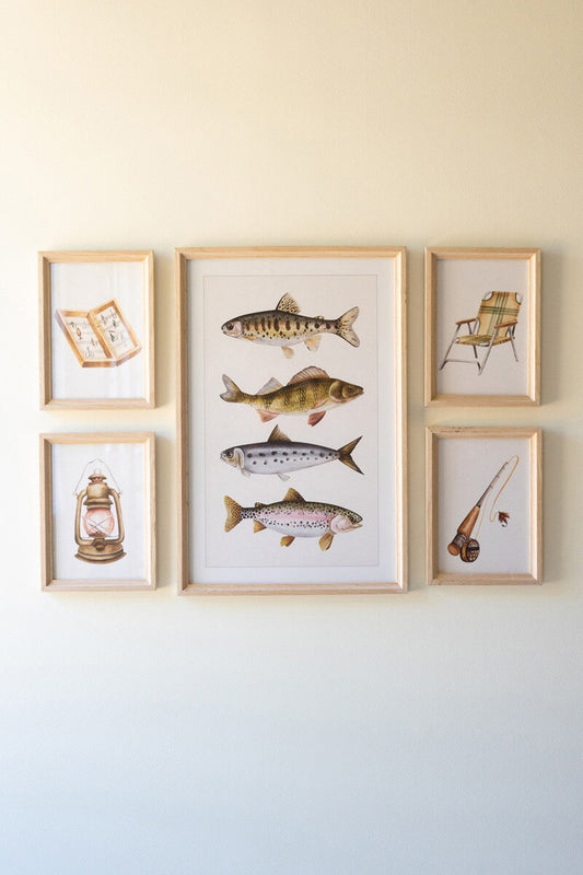 Trout Fishing Framed Art Print