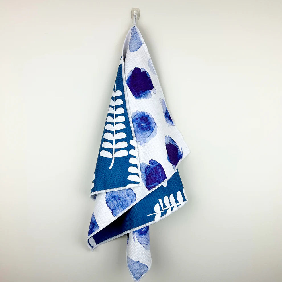 Watercolor Navy Tea Towel